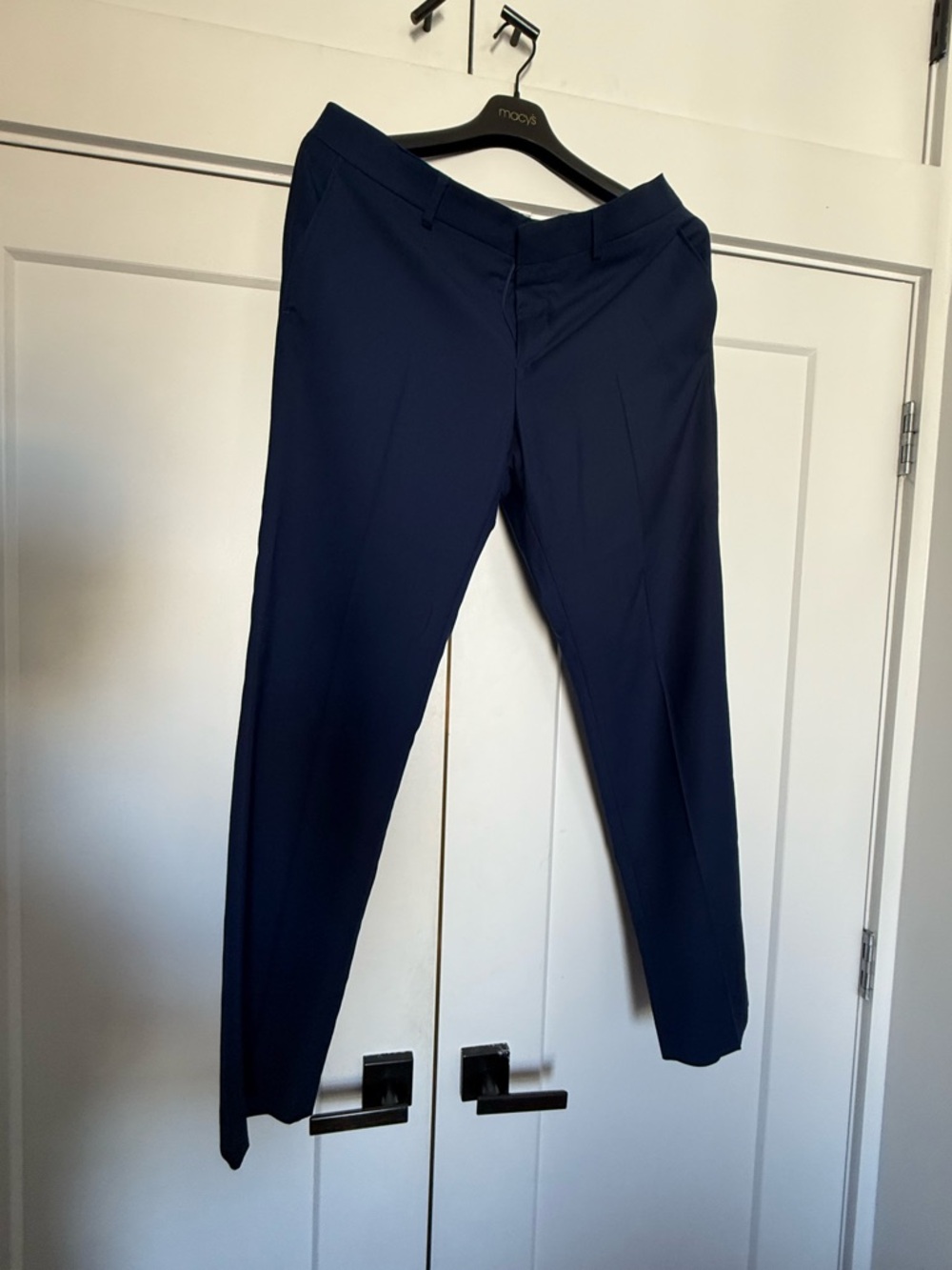 Navy Blue Men's Suit Blazer + Pants - Picture 6 of 7